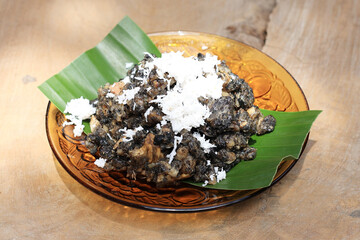 Gathot or Gatot, Indonesian Traditional Food Made from Sun Dried Fermented Cassava