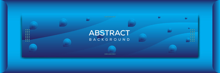 Creative and modern Blue orbit background design for Linkedin banner