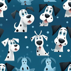 seamless Cartoon character of dog