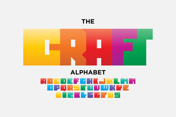 modern and stylized font and number