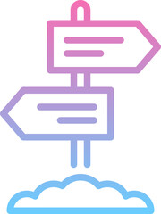 Fototapeta premium Sign Post Icon