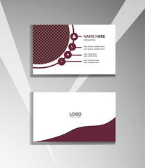 Double sided  modern business card design 