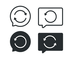 Message sync. Chat backup icon. Illustration vector