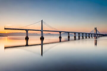 golden gate bridge at sunset  GENERATIVE AI 