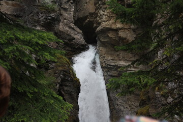 waterfall in the mountains