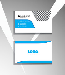 Modern business card design with mockup and vector design.