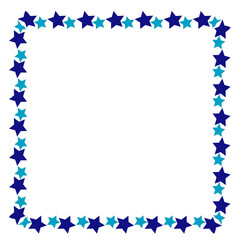 frame made of blue stars