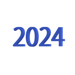 2024 Year Blue Color