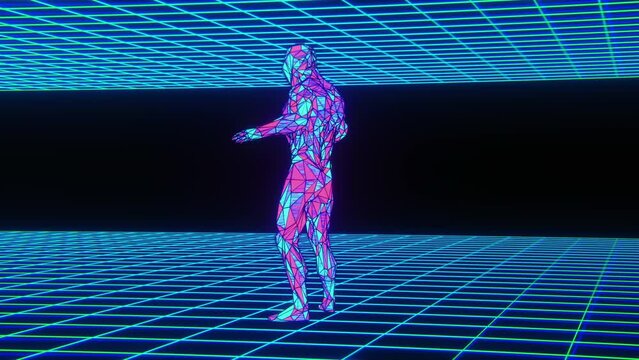 Retro Sci-fi Style Dancing Humanoid 