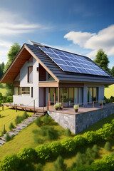 solar panels on a roof