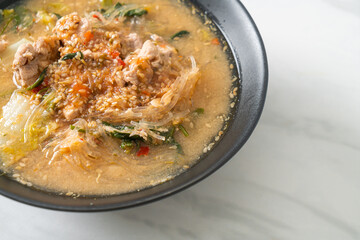 Sukiyaki Soup with Pork in Thai Style