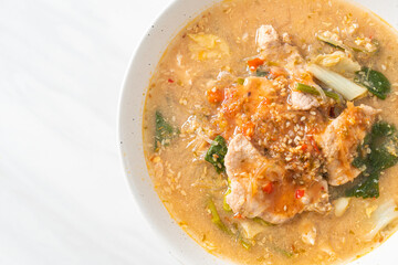 Sukiyaki Soup with Pork in Thai Style