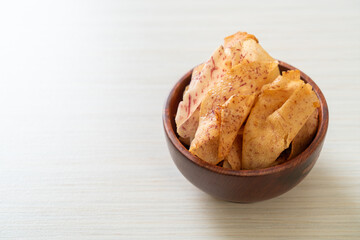 Taro Chips - fried or baked sliced taro