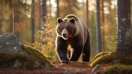 brown bear in the forest 