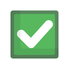 Flat design square check box icon. Input box. Vector.