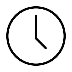 Simple clock icon. Time symbol. Timer. Vector.