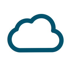 Simple cloud icon. Cloudy forecast. Vector.