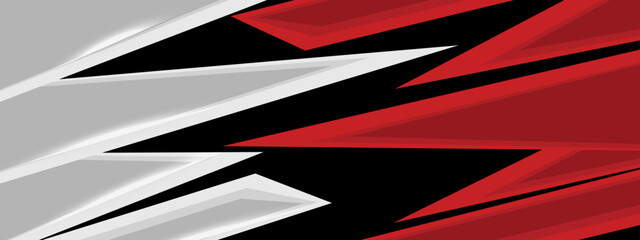 Abstract background for sports racing red grey design. Sport car decal. - obrazy, fototapety, plakaty