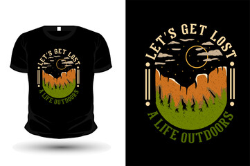 Nature Retro Vintage T Shirt Design