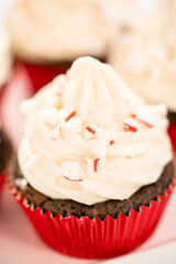 Chocolate peppermint cupcakes