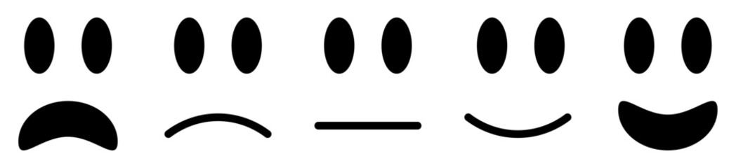 Set Of Smily Face Emoticons