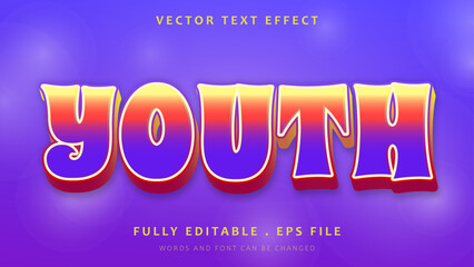 Colorful Youth Editable Text Effect Design Template
