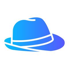 fedora hat Gradient icon