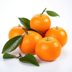 ai generated illustration clementine fruit isolated on white background.