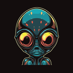 Alien Pop Art Logo Mascots