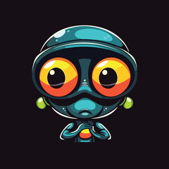 Fototapeta premium Alien Pop Art Logo Mascots