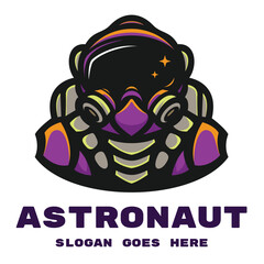 Astronaut mascot logo