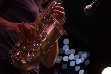 Saxophone with Bokeh Background in Cambodia