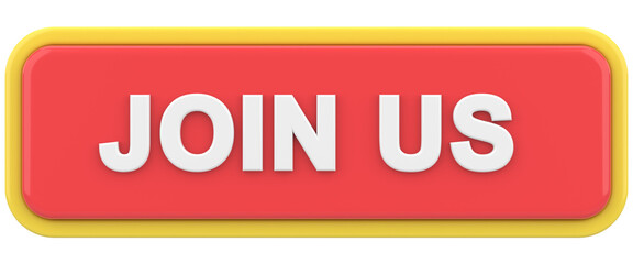 Join us button. 3D illustration.