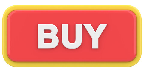 Buy button. 3D button. 3D illustration.