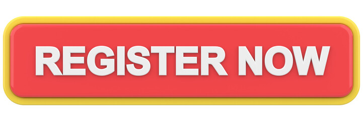 Register now button. 3D illustration.