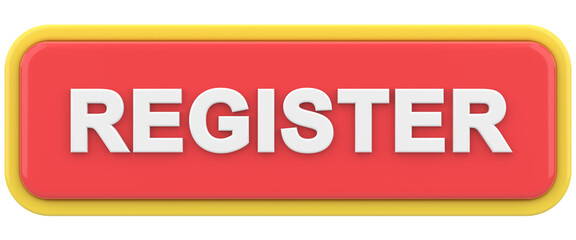 Register button. 3D button. 3D illustration.