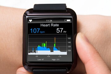 Heart Beat Monitor On Smart Watch