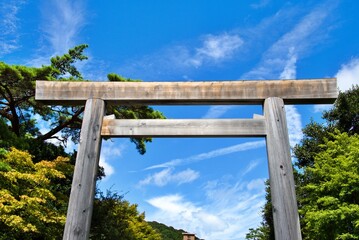 Fototapeta premium 空と鳥居