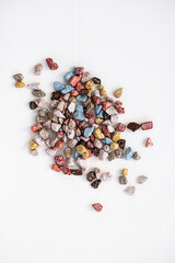 Chocolate candy pebbles. Yummy sweets collection.