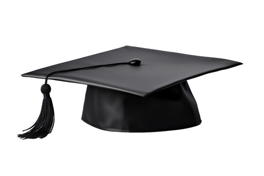College graduation cap isolated transparent background, Generative ai