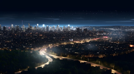 Fototapeta na wymiar Landscape night view Made with Generative AI