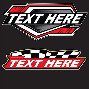 racing logo isolated in black background for business elements, screen printing, digital printing,DGT,DFT and poster.	
