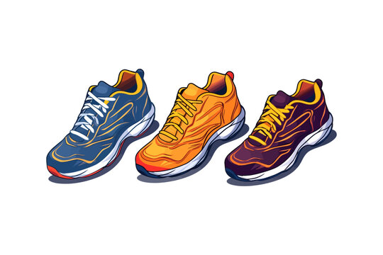 Sport shoes. Vector illustration design.