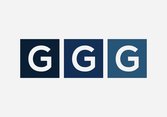 Triple letter square logo design, multi Letter box symbol vector. iconic letter logo. square letter symbol. lettering monogram