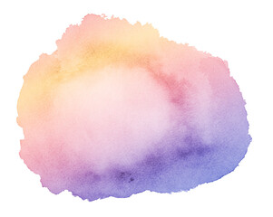Violet watercolor stains with hand painted on paper texture background