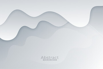 papercut style abstract and clean white fluid backdrop design