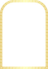 Pseudo three centered arch rectangular frame architecture window door Greek key pattern Greek meander Luxury golden frame gold pattern ornate ornamental borders decorative decor picture frame borders 