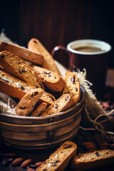Biscotti with Cup of Coffee 