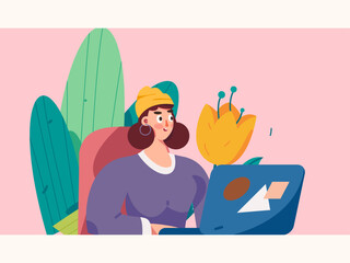 3.12 International Women's Day professional women flat character vector concept operation hand drawn illustration
