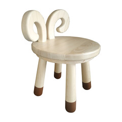 Scandinavian wooden Chairs isolated on white background. Interior design Inspiration. Furniture...